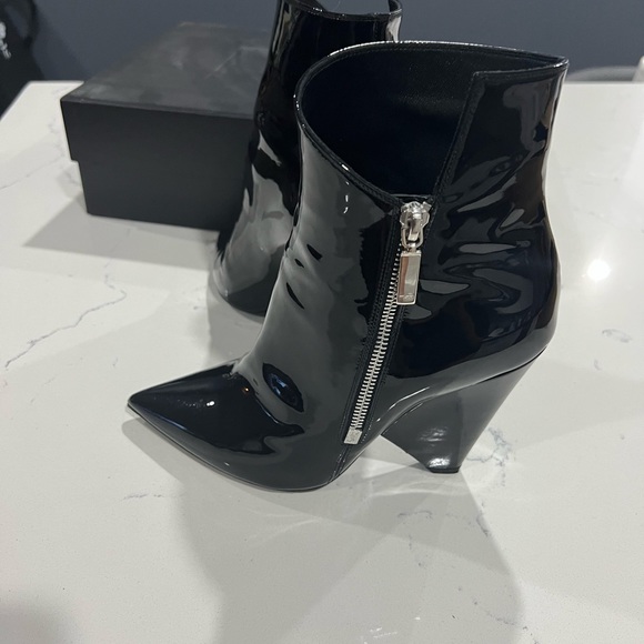 Saint Laurent Niki Patent Zip Bootie 38.5 - Picture 5 of 11